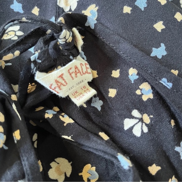 Fat Face Jumpsuit Size 16 Navy Floral Pattern Pockets Strappy L29 Summer Holiday - Picture 9 of 10